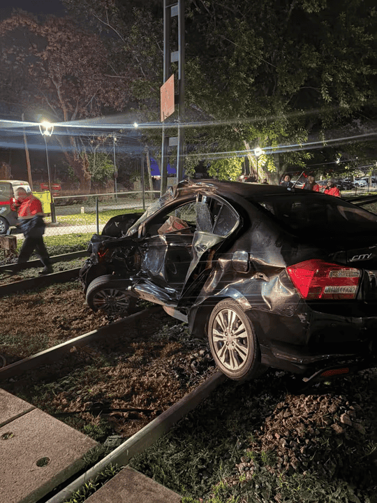 El Honda Civic negro de Ernestina Pais (Agencia NA/Policía Bonaerense).