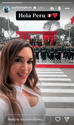 &nbsp;La historia que subió Fátima Flórez a Instagram.