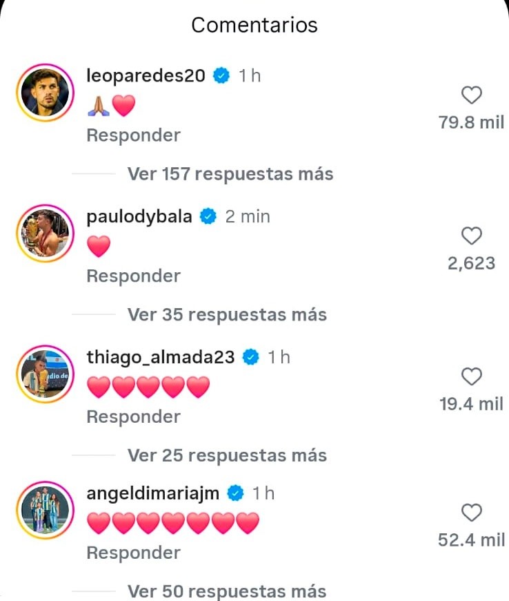 Las reacciones de los jugadores de la selección argentina.&nbsp;