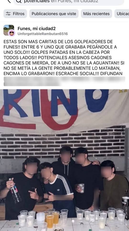 Uno de los escraches que circulan en las redes.&nbsp;